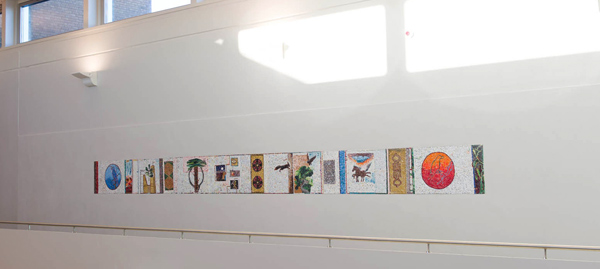 Ebba Bring, Utsmykking i glassmosaikk på Åsgården skole Åsgårdstrand 