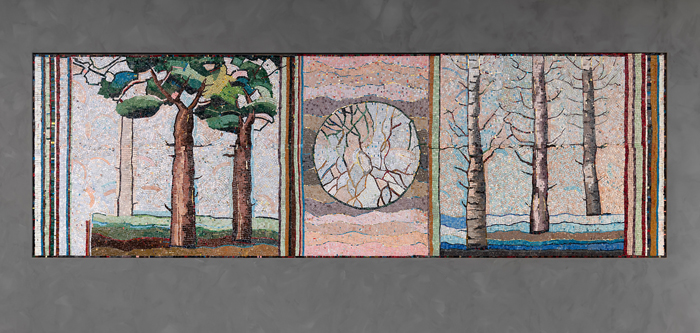 Ebba Bring. Public commission at Labo Health and care center, Lena, Oppland.Seremonirommet Labo Helse-og Omsorgssenter, Lena, Oppland.